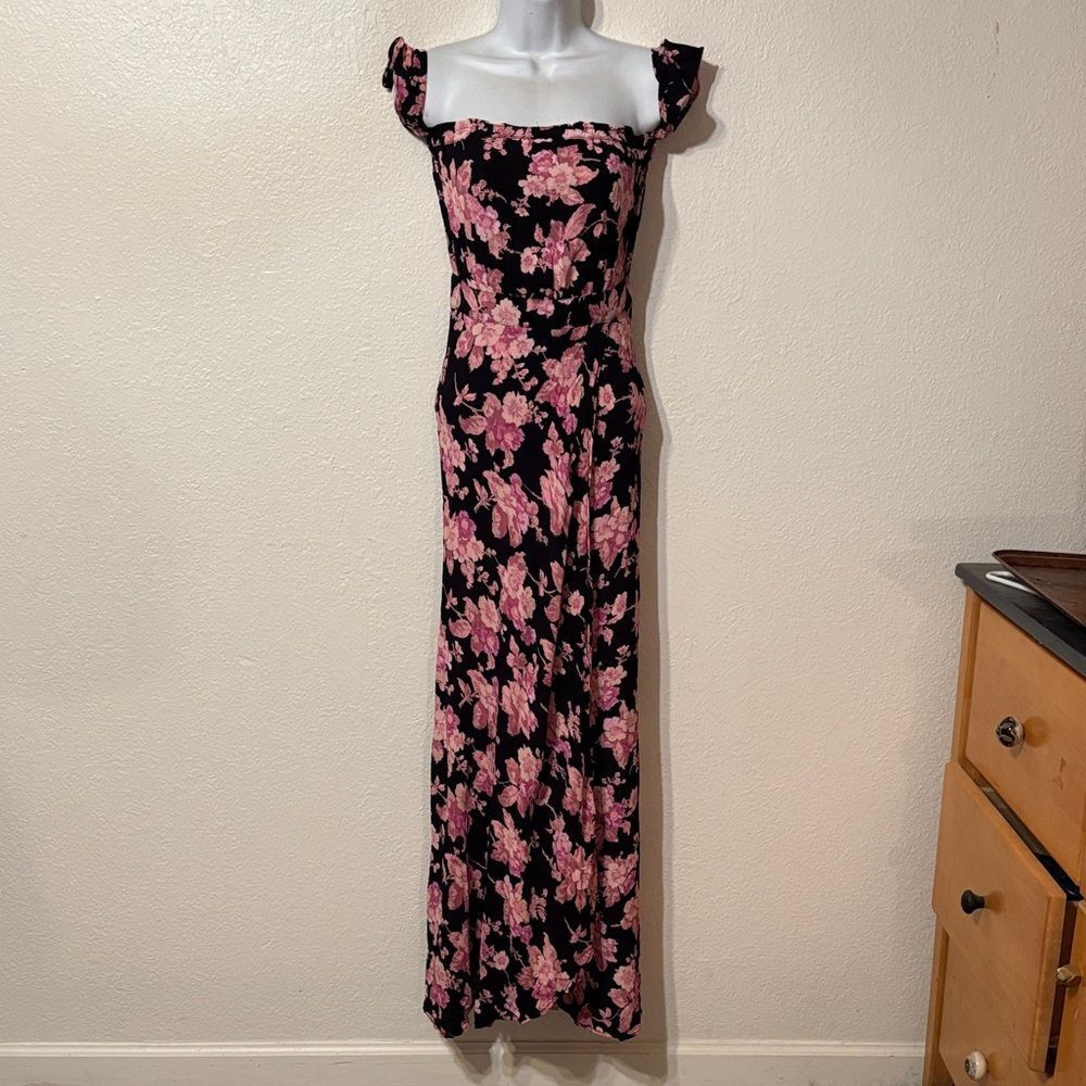 Flynn Skye Floral Bardot Maxi Dress Small
